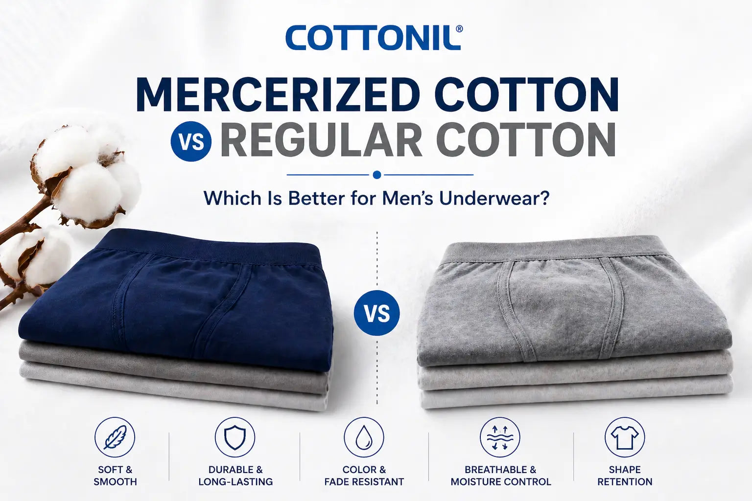 Mercerized Cotton vs Regular Cotton: Which Fabric Is Better for Men’s Underwear?