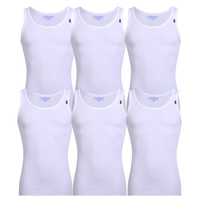 Cottonil set of 6 Derby Under Shirt Sleevless - White
