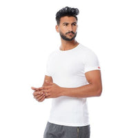 Cottonil set of 3 Combed Under Shirt Short Sleeves O Neck - White