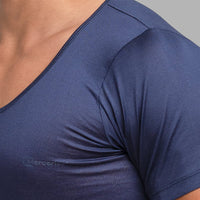 Cottonil set of 3 Mercerise Under Shirt Short Sleeves V Neck - Multicolor