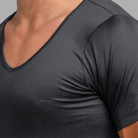 Cottonil set of 3 Mercerise Under Shirt Short Sleeves V Neck - Multicolor