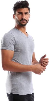 Cottonil set of 3 Stretch Under Shirt Short Sleeves V Neck - Multi color