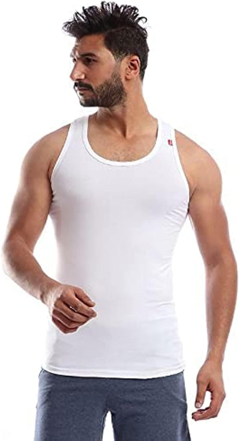 Cottonil set of 6 Stretch Under Shirt Sleevless - White