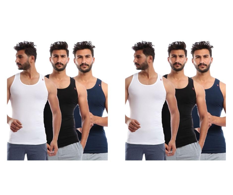 Cottonil set of 6 Stretch Under Shirt Sleevless - Multi color