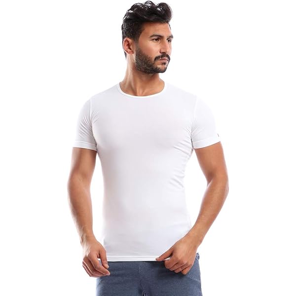 Cottonil set of 3 Combed Under Shirt Short Sleeves O Neck - White