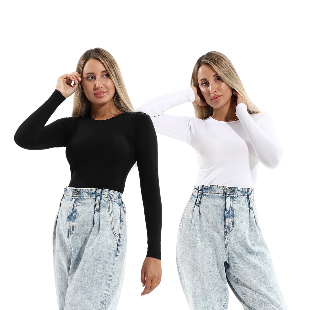 Cottonil set of 2 No neck top cotto vega - Multi Color