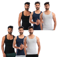 Cottonil set of 6 Stretch Under Shirt Sleevless - Multi color