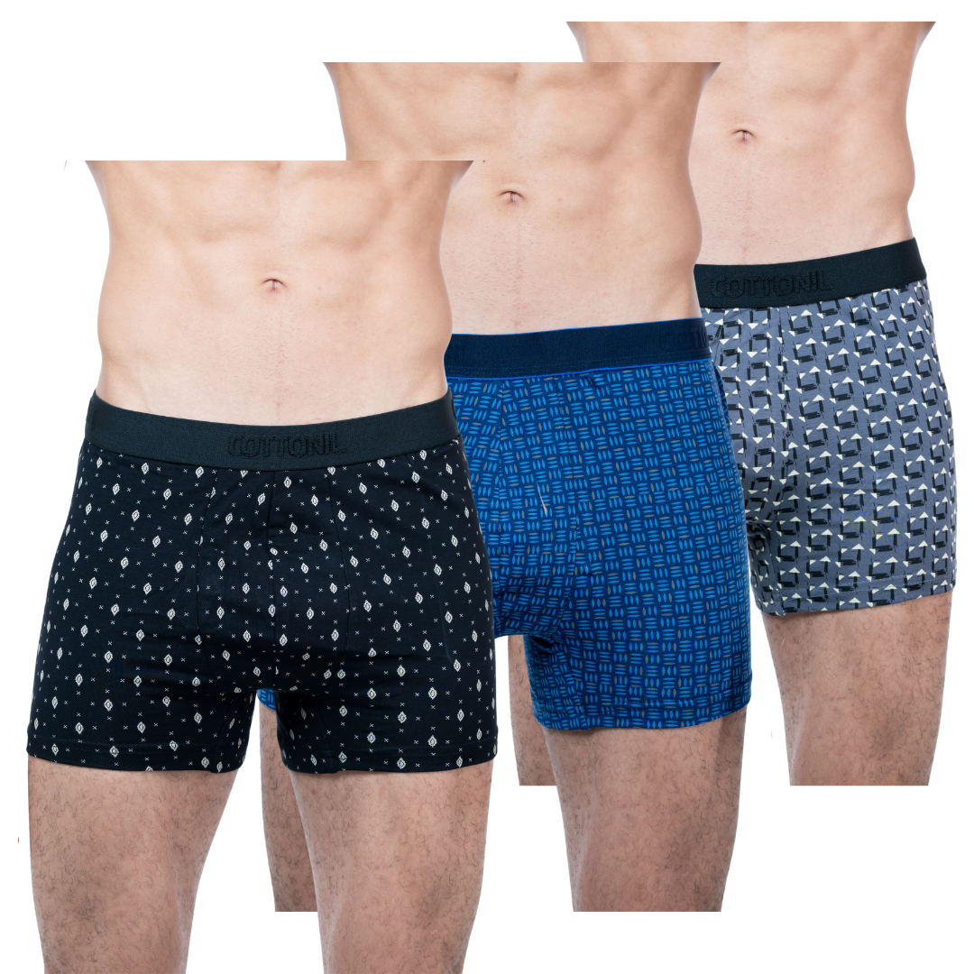 Cottonil set of 3 boxer design - Multi Color