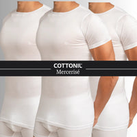 Cottonil set of 3 Mercerise Under Shirt Short Sleeves O Neck